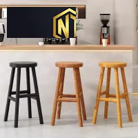 GHẾ BAR TRÒN KHUNG GỖ GIÁ RẺ